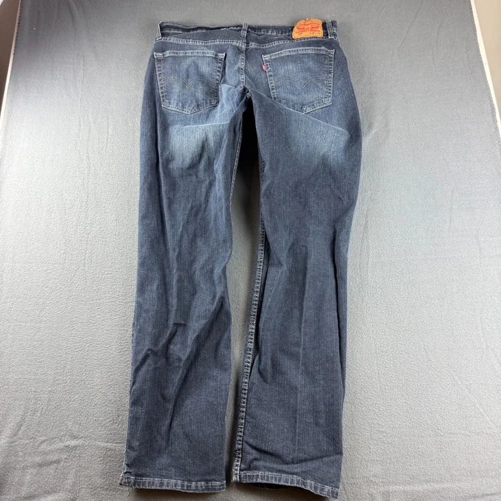 Levi 559 Jeans Men's 36x34 Blue Relaxed Fit Straight Leg Faded Dark Wash Baggy
